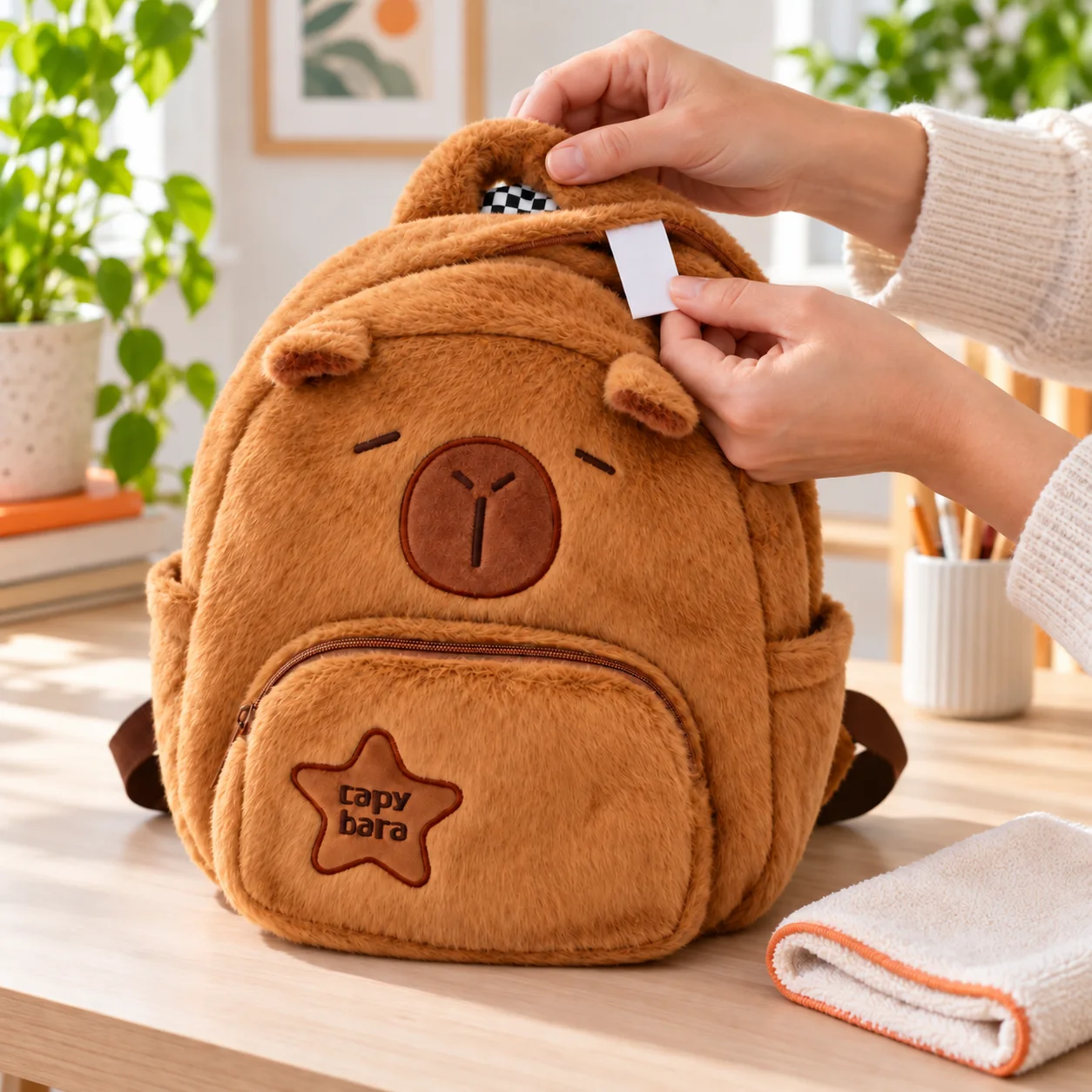 Como limpar uma mochila de pelúcia sem ignorar a etiqueta