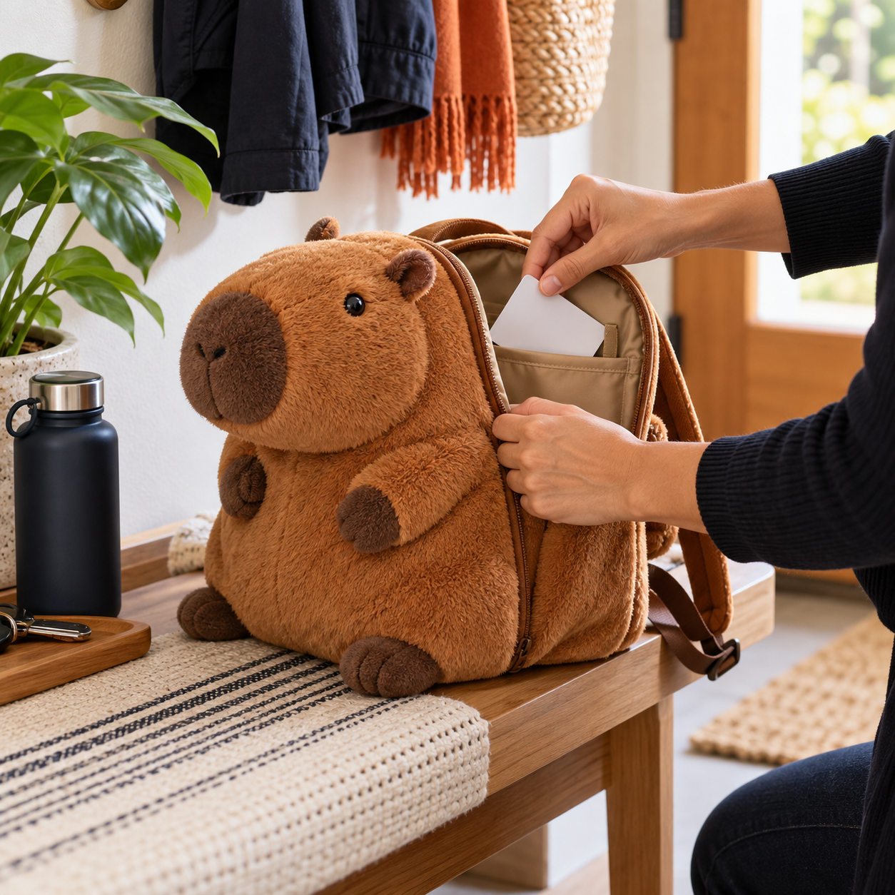 Identificação na mochila de passeio: deixe o contato acessível sem expor todos os dados
