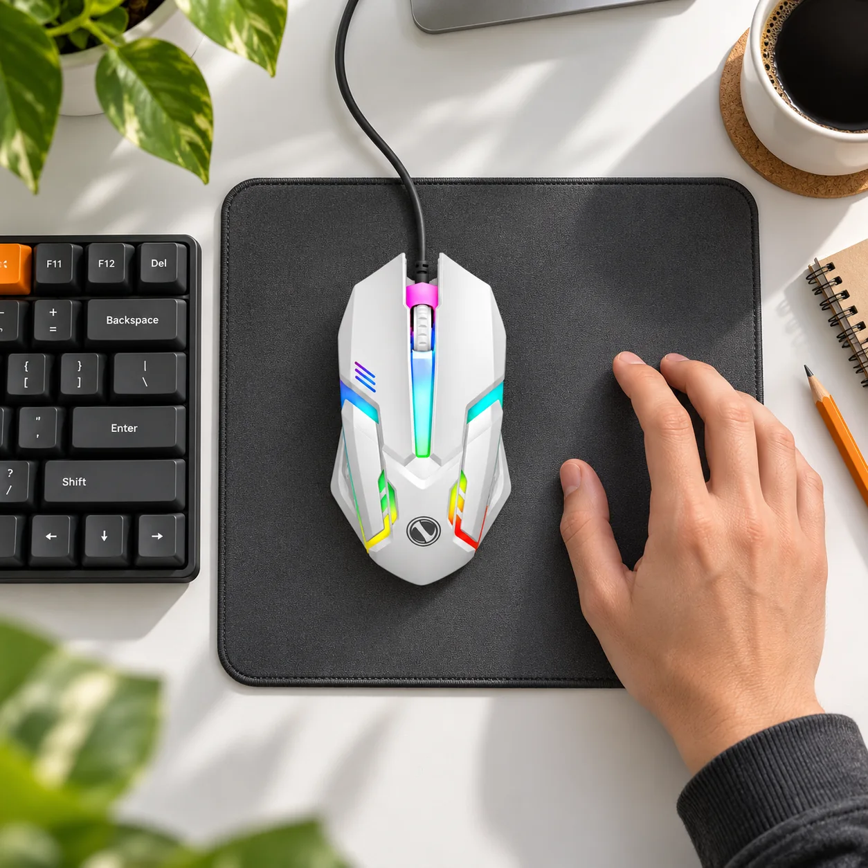 Mouse para uma mesa compacta: calcule a área de movimento