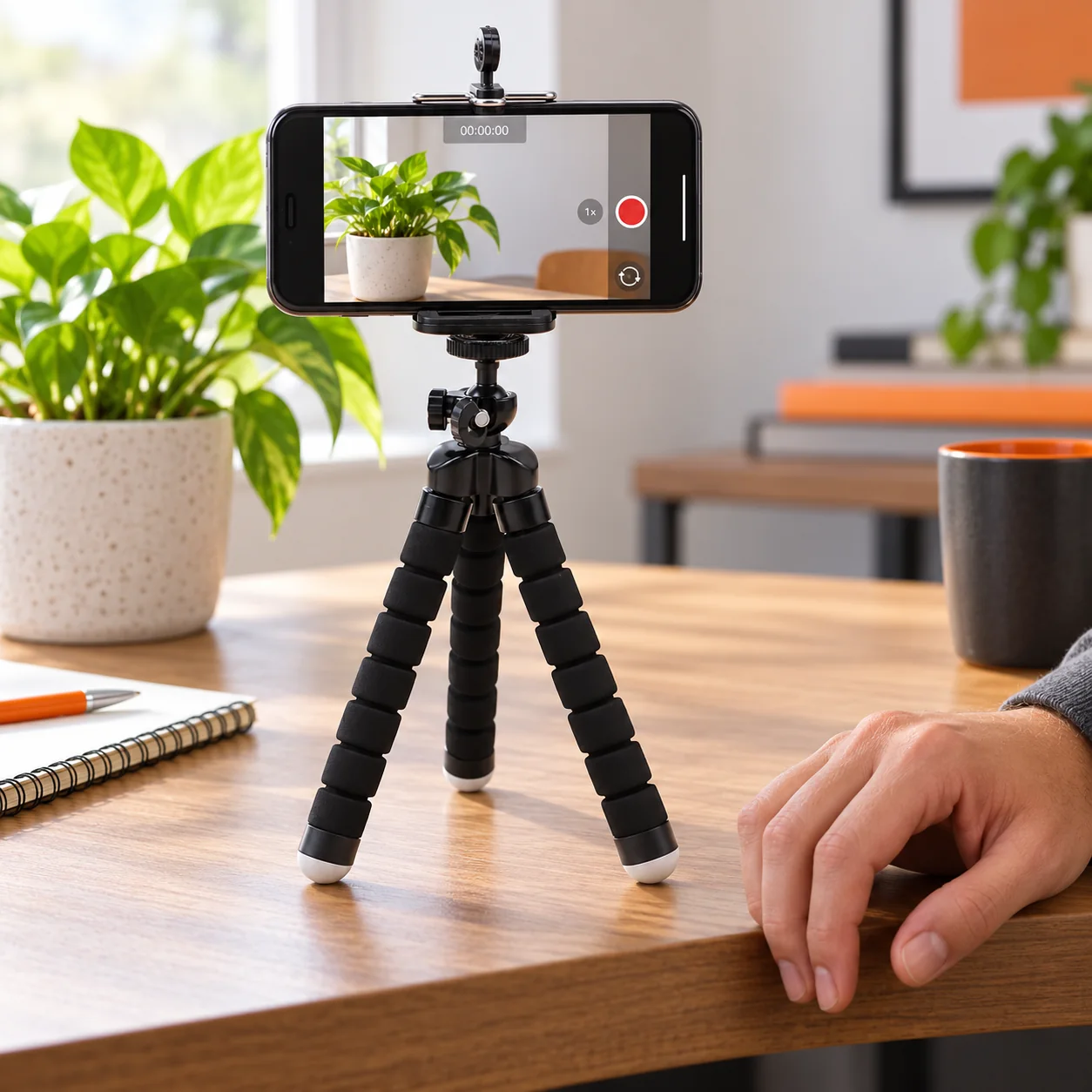 Tripé de celular e mesa que treme: um teste antes de gravar
