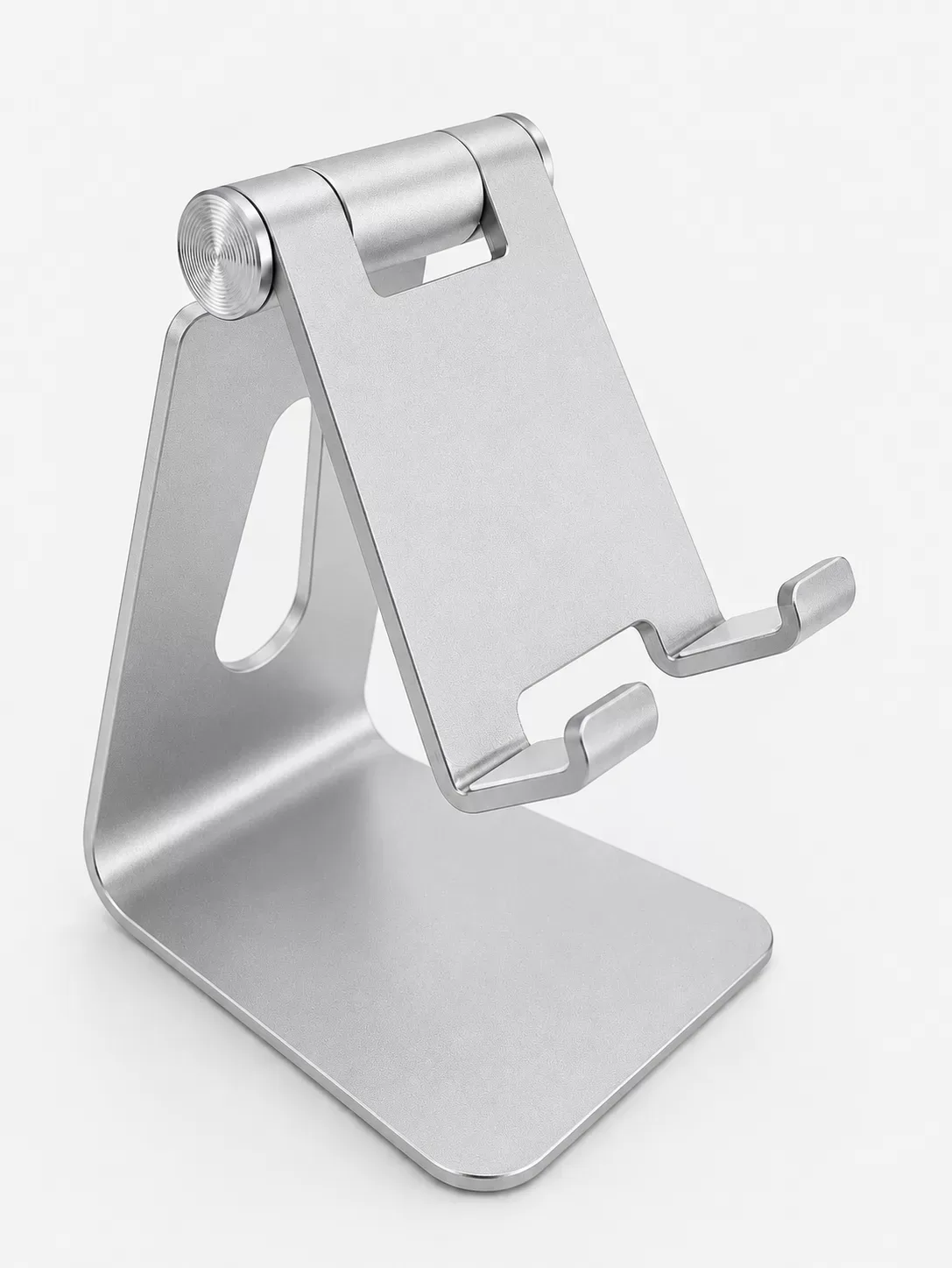Suporte de mesa dobrável de metal - prata
