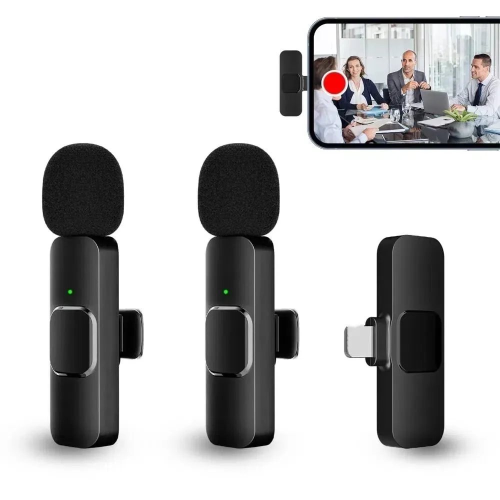 Microfone Mini Portátil para Gravação de Áudio e Vídeo K9 Microfone para Jogos e Transmissões ao Vivo para iPhone/Android