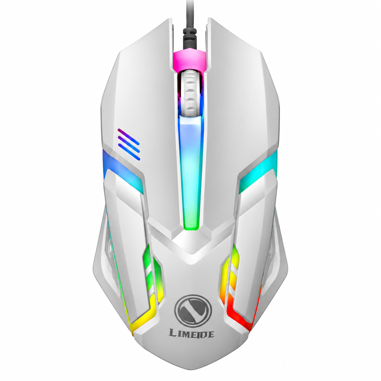 Mouse Gamer Limei S1 com Fio USB, LED Retroiluminado, Design Esportivo e Cliques Silenciosos
