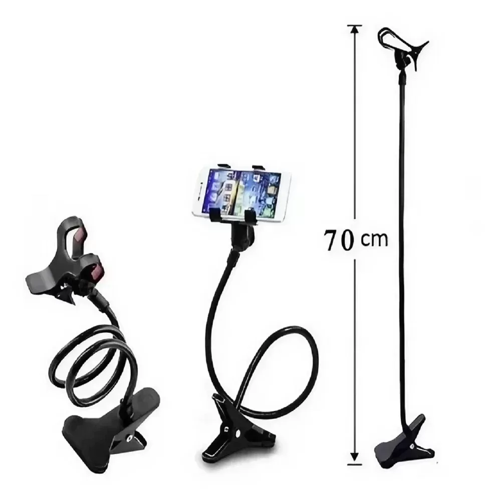 Suporte Flexível Universal para Celular com Clipe de Mesa e Cama